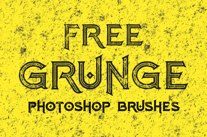 free grunge photoshop brushes poster