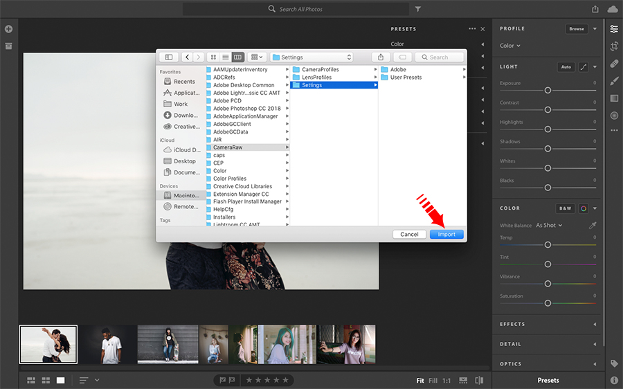 how to install mobile presets step5