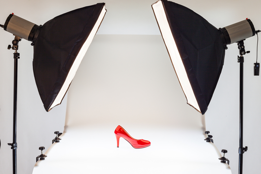 shoe photography tip white background
