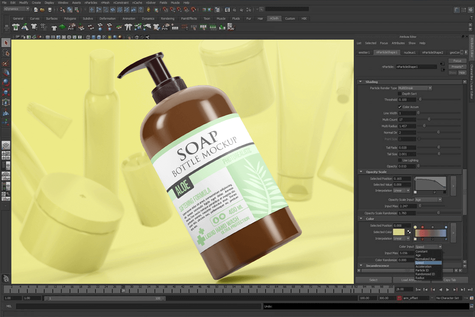 autodesk maya3d modeling software for unity interface