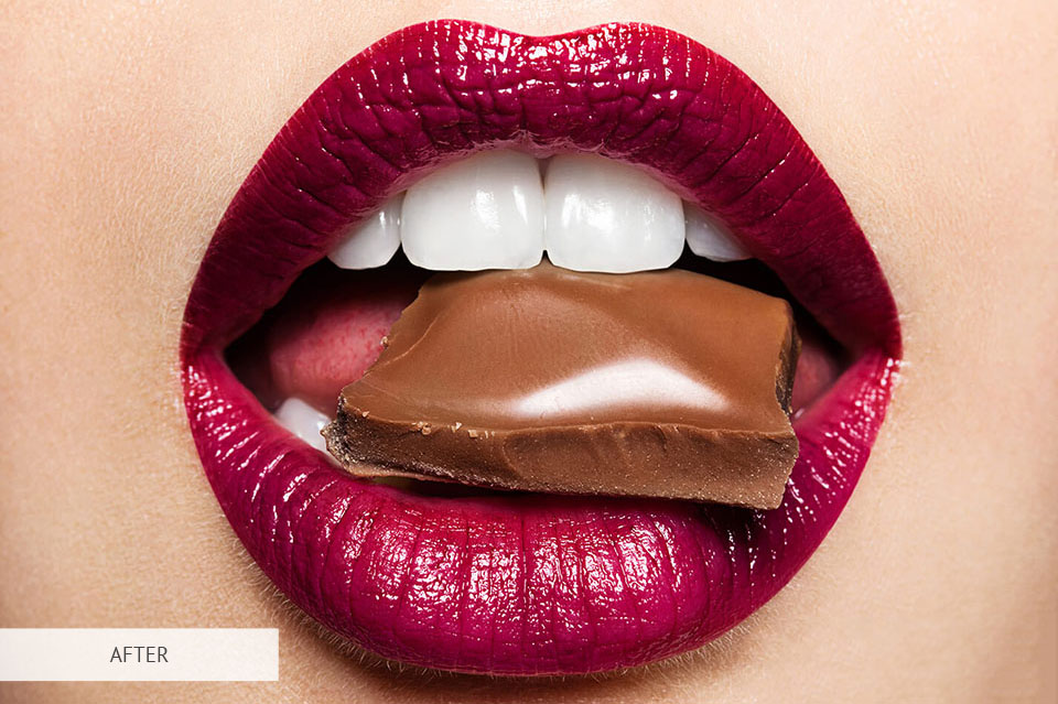 whitening teeth action before and after