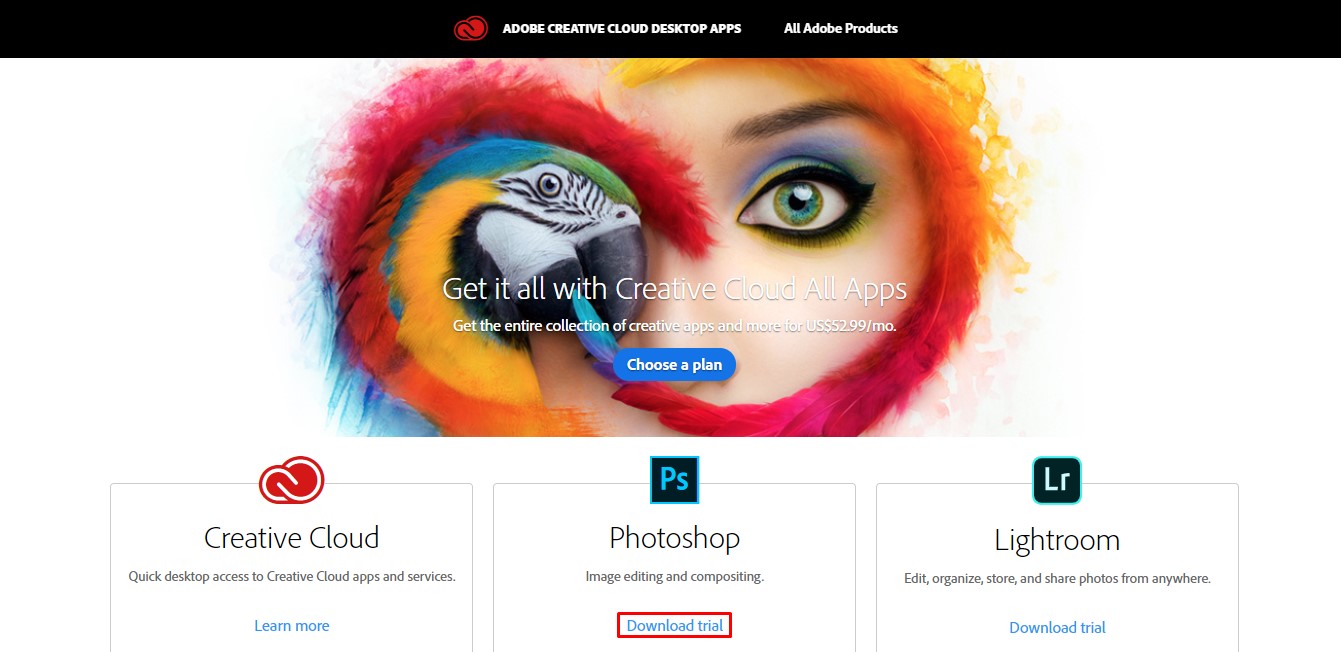 adobe download trial photoshop