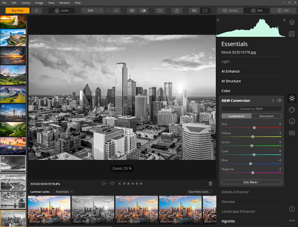 luminar batch photo editing