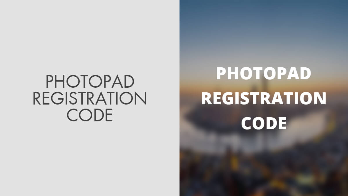 Photopad image editor registration code