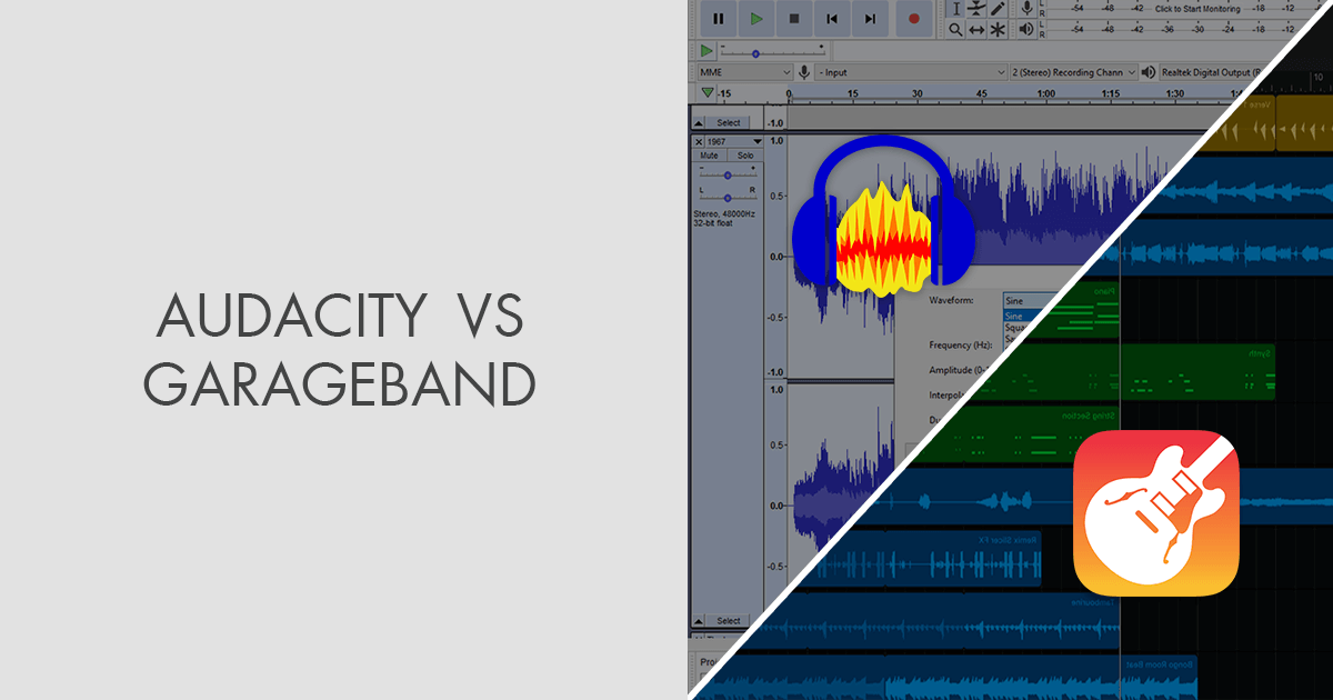 Mac Garageband Vs Audacity Application