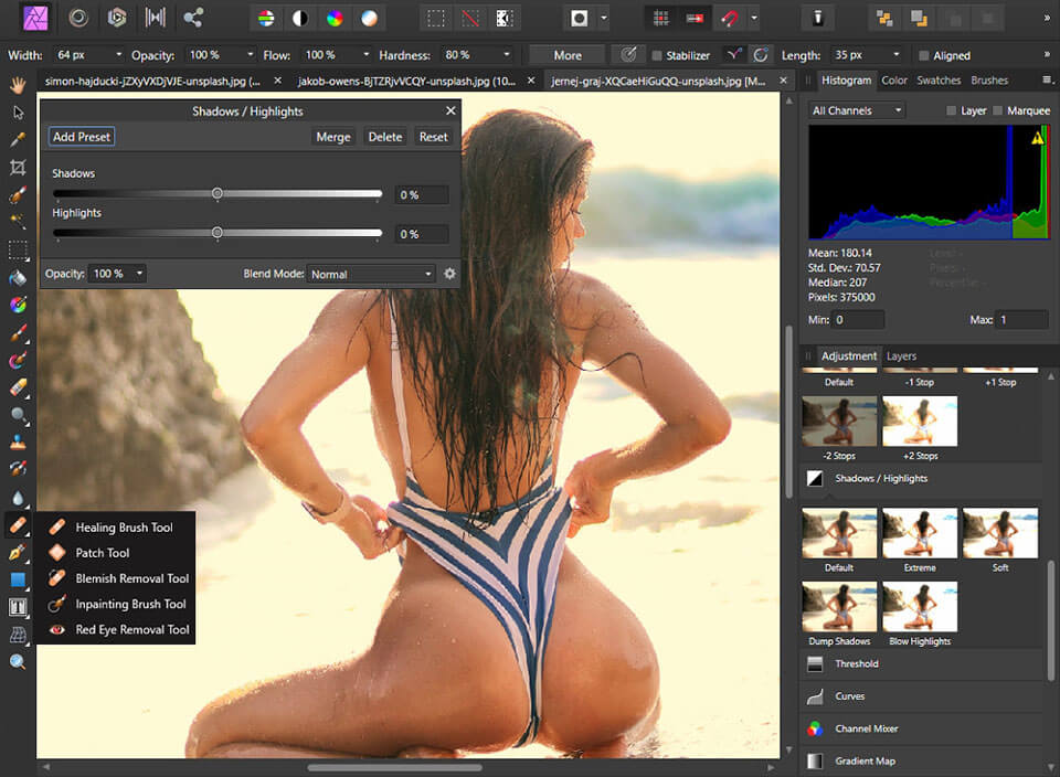 программа для редактирования фотографий affinity Photo Editor для пк