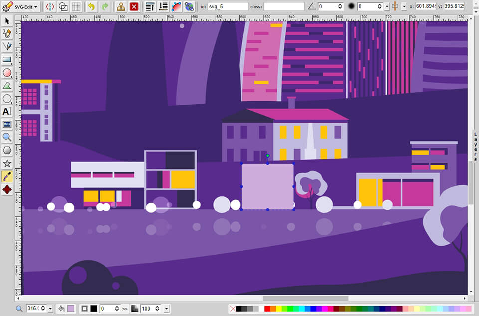 svg-edit free graphic design software interface