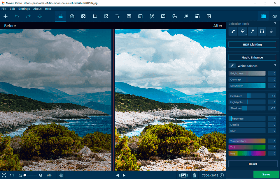 Movavi Photo Editor программа для редактирования фотографий для ПК