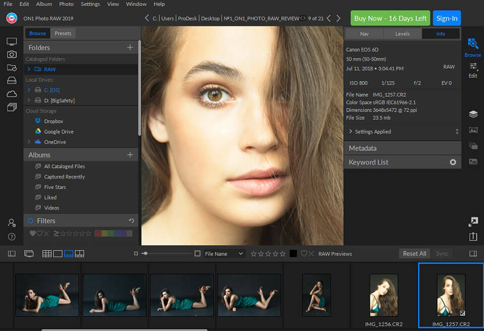 on1 Photo Raw Photo Editor программа для редактирования фотографий для ПК