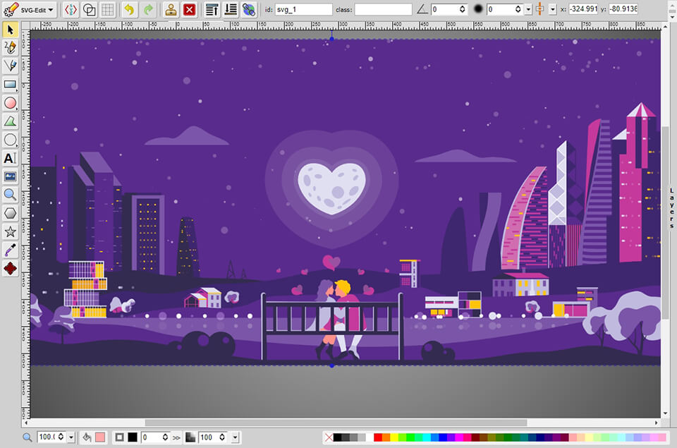 svg-edit free graphic design software interface