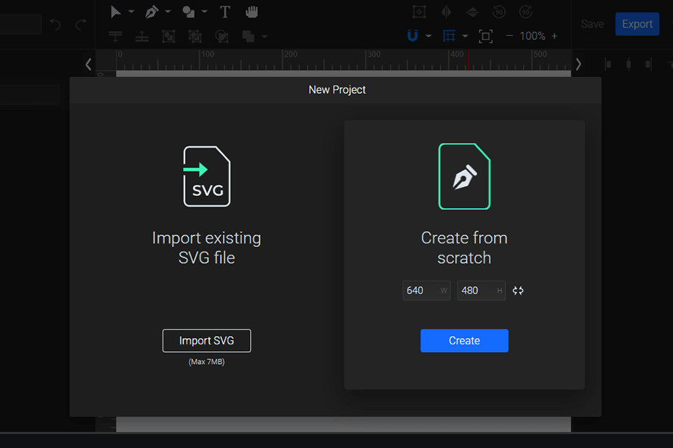 svgator graphic design software screen