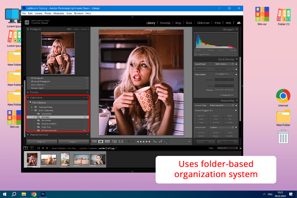 adobe lightroom folder based organization