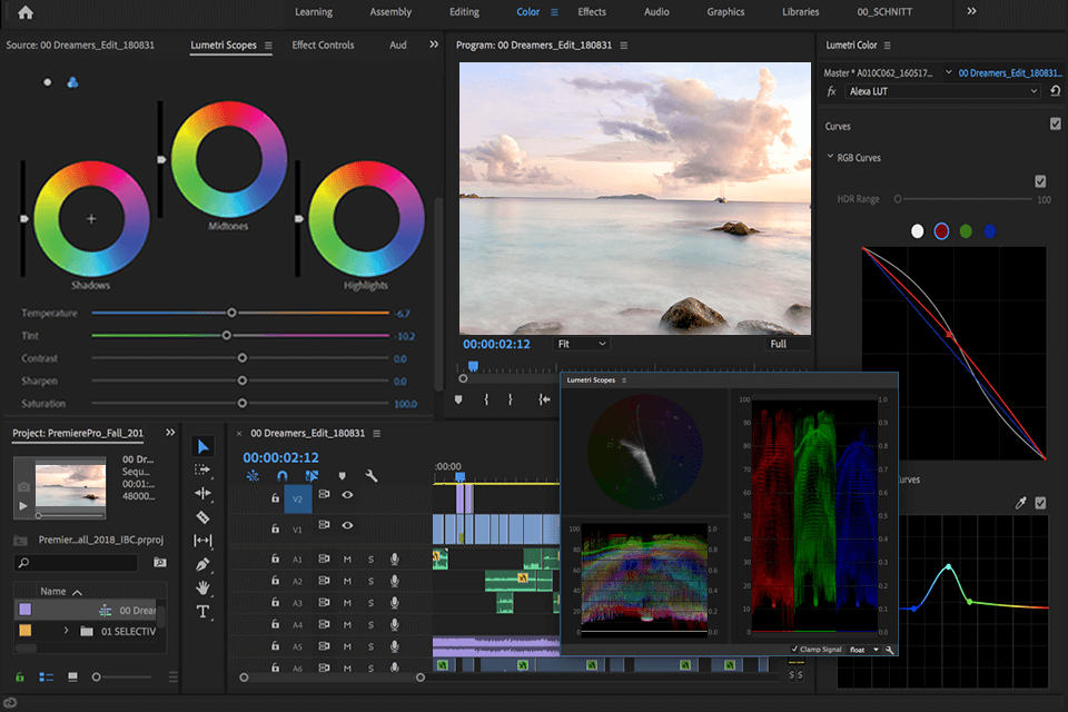 adobe premiere pro video editors for low end pc interface