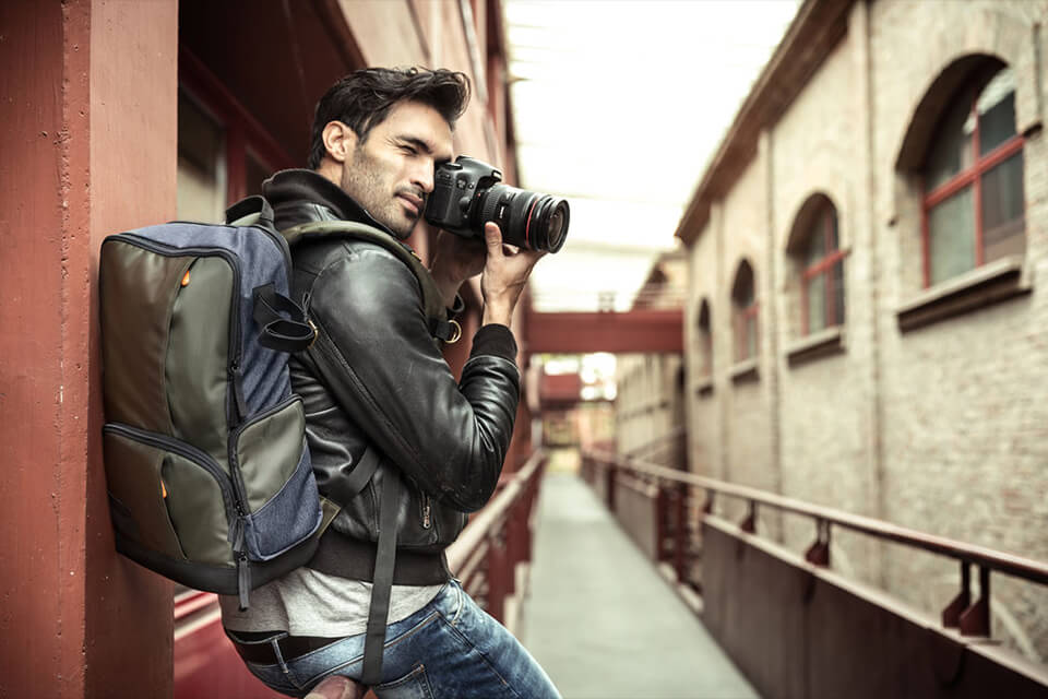 camera backpack lifestyle