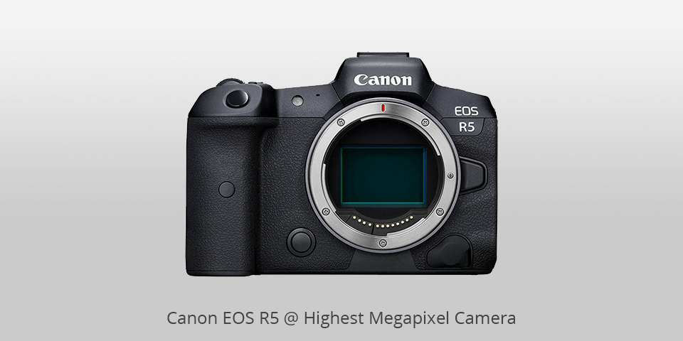 canon eos r5 highest megapixel camera