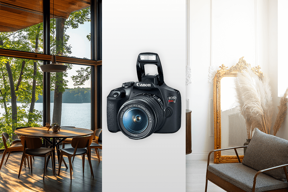canon eos rebel t7 camera for real estate photography