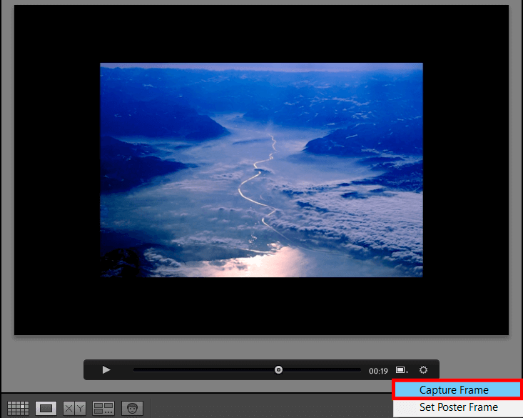 editing videos on lightroom capture frame