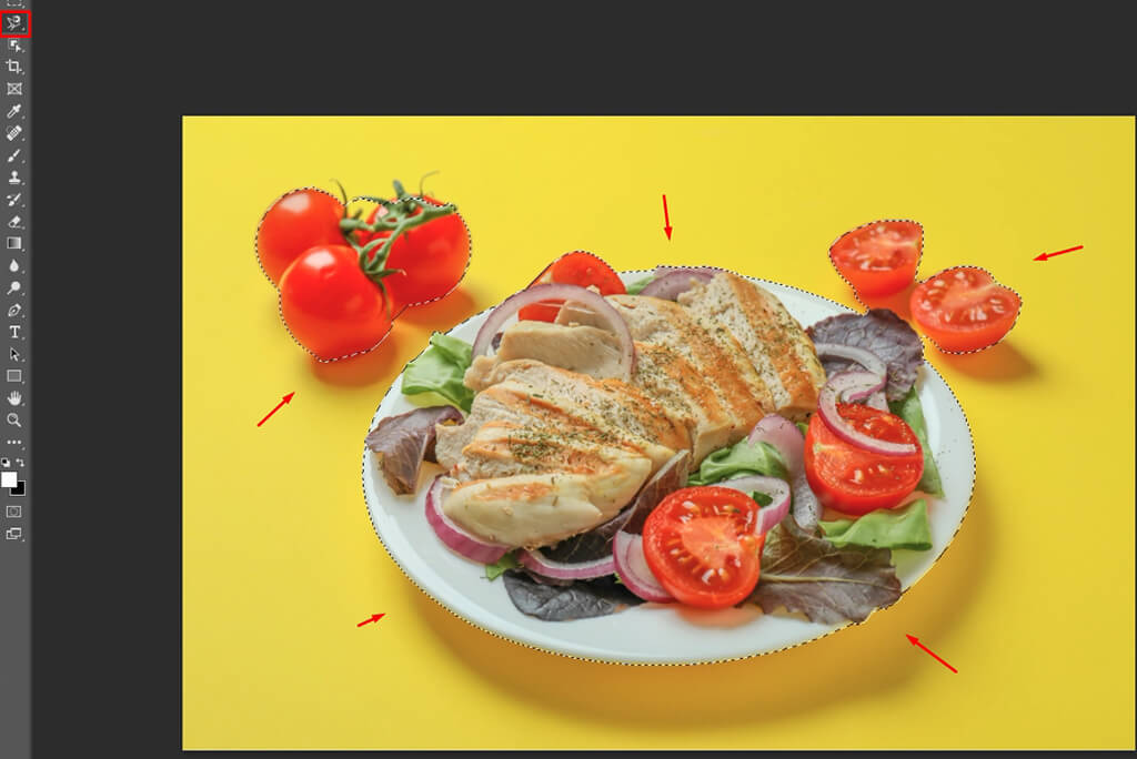 food photo quick selection