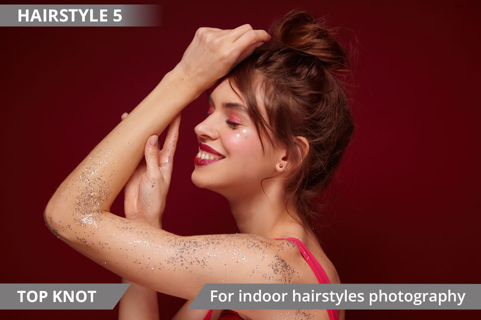 hairstyles photography top knot