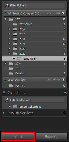importing videos in lightroom