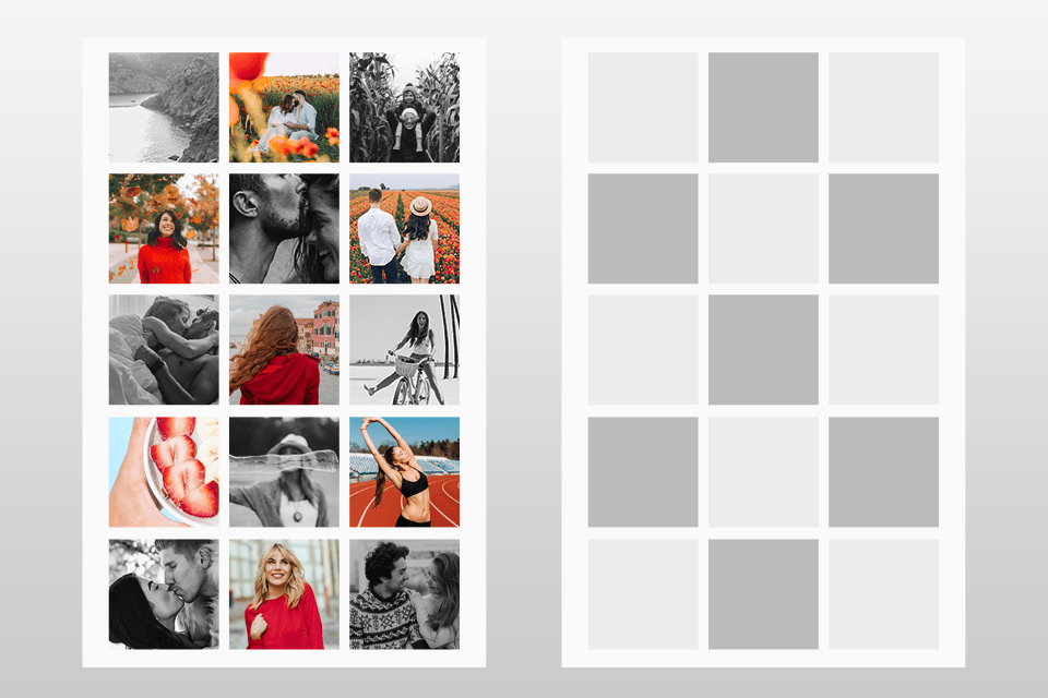 instagram checkerboard feed