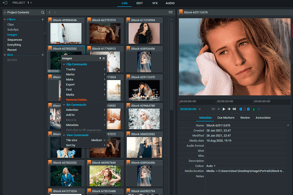 lightworks video editors for low end pc interface