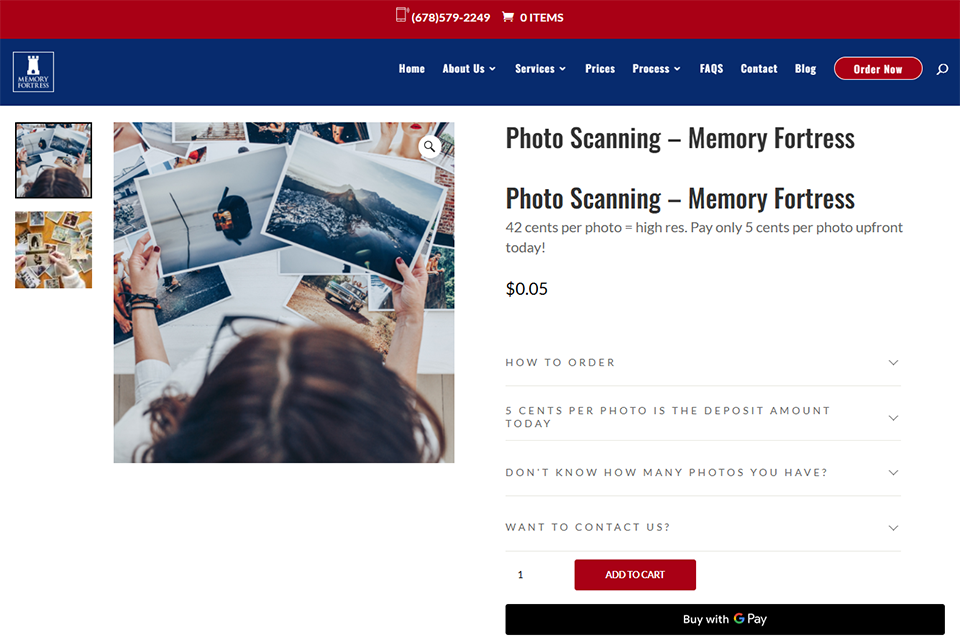 memoryfortress photo scanning service