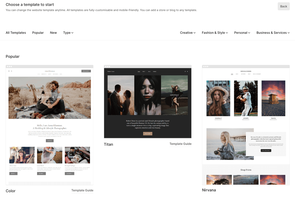 pixpa templates