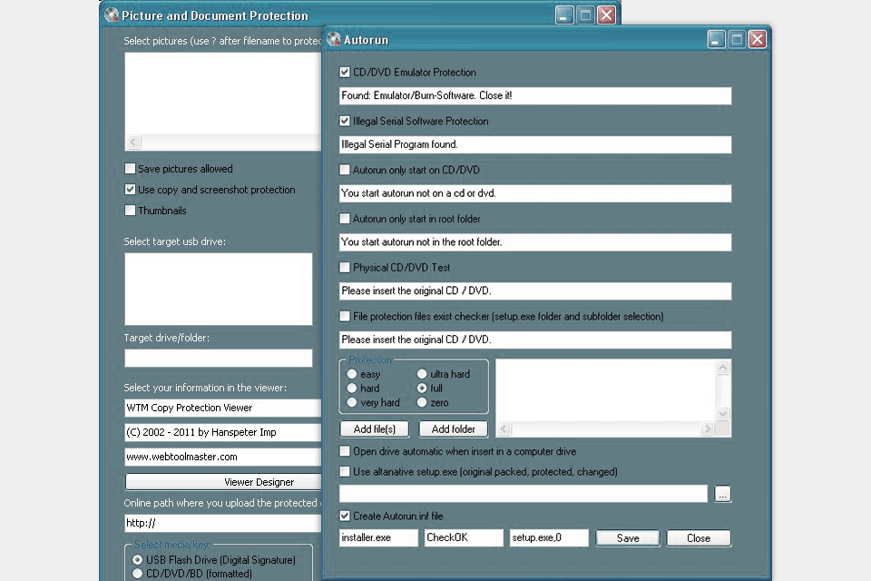 webtoolmaster dvd copy protection software interface