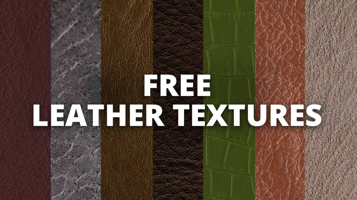 Set of 9 seamless brown leather textures, Graphics - Envato Elements