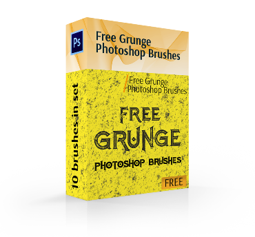 free grunge photoshop brushes cover box