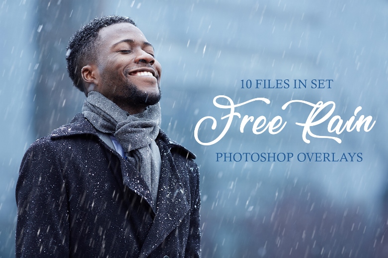 free rain overlay photoshop poster couple nature