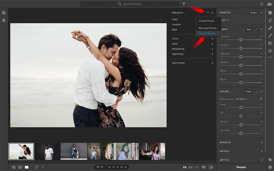 how to install lightroom mobile presets importing synchronization