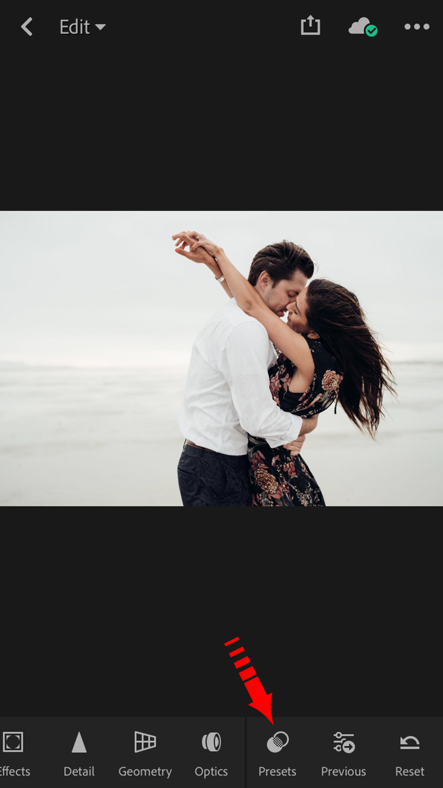 how to install lightroom mobile presets synchronization selecting a photo