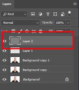 remove double chin photoshop grey fill