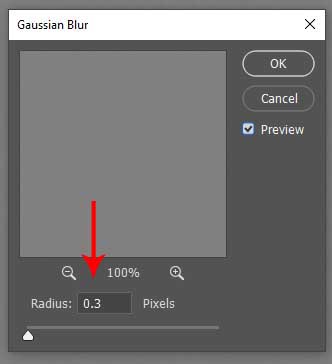 remove double chin photoshop blur radius