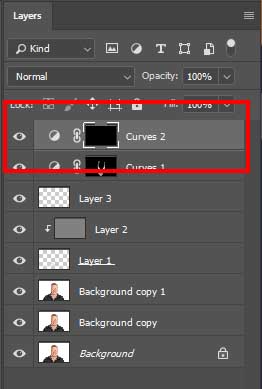 remove double chin photoshop invert the mask