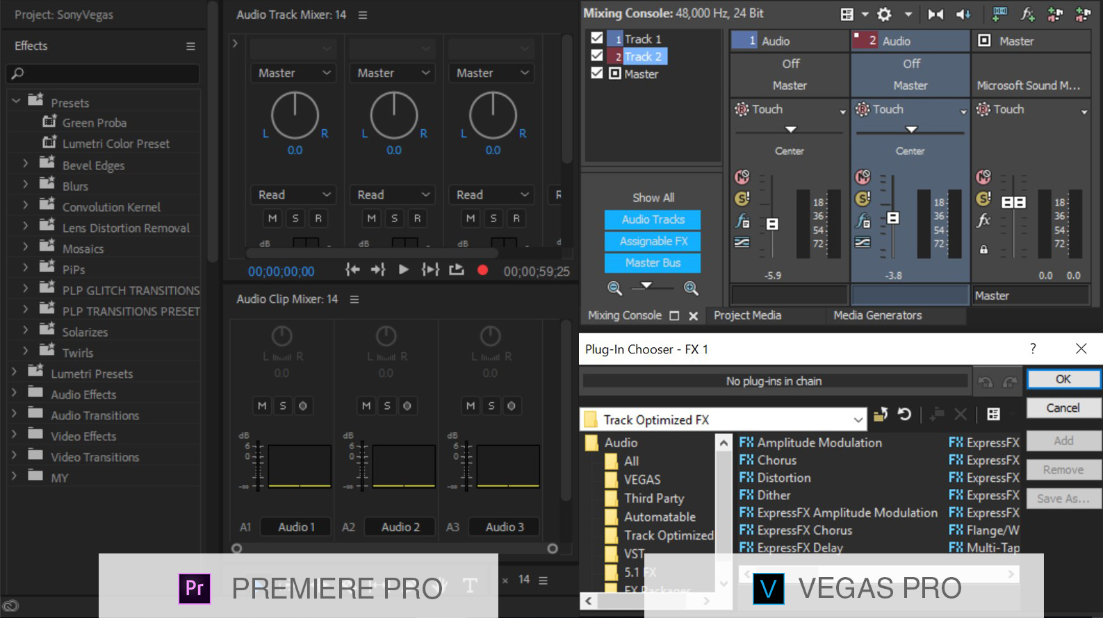 Sony vegas best sale vs premiere pro