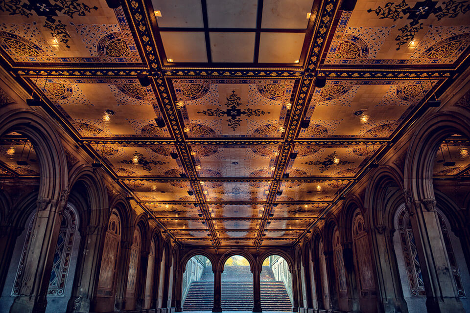 Bethesda Terrace o melhor lugar para tirar fotografias em nyc