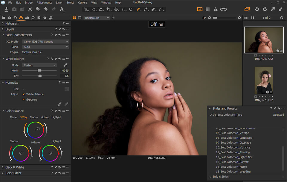  meilleur logiciel de réduction du bruit Capture One