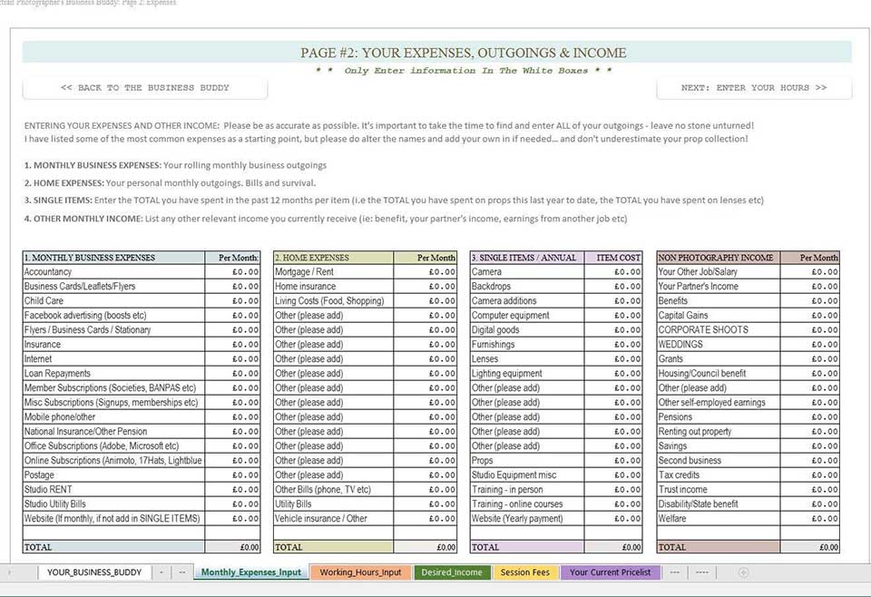 Best Photography Pricing Formula Price List For Photographer Templates Free