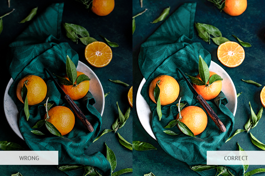 tabletop food photography lighting