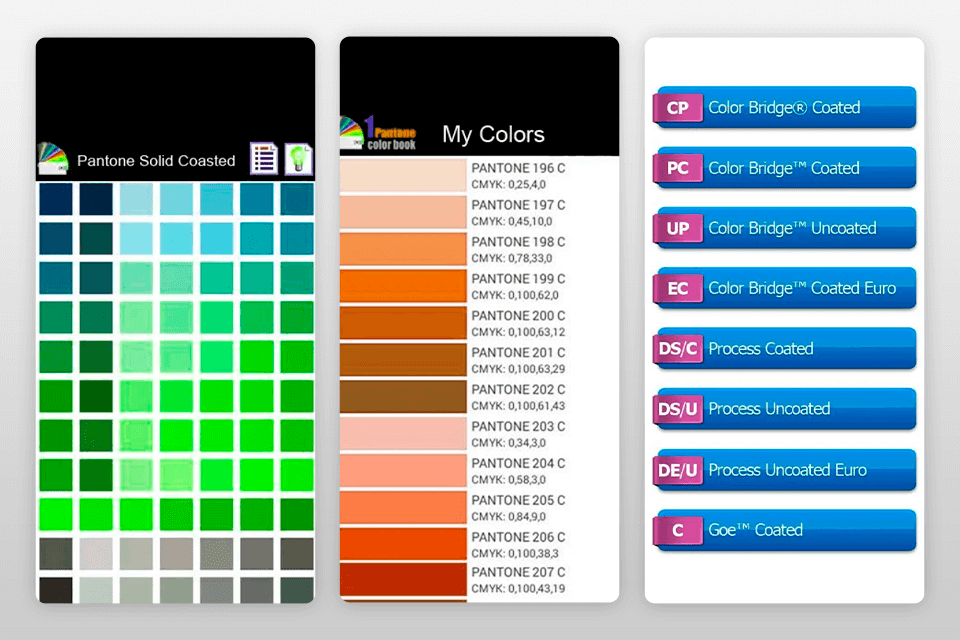 pantone color finder interface app for fashion designers 