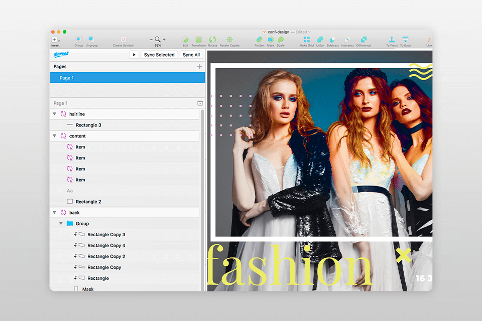 sketch interface app for fashion designers