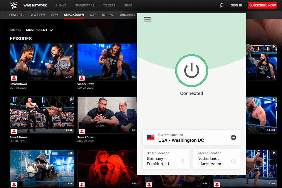 Wwe network vpn clearance
