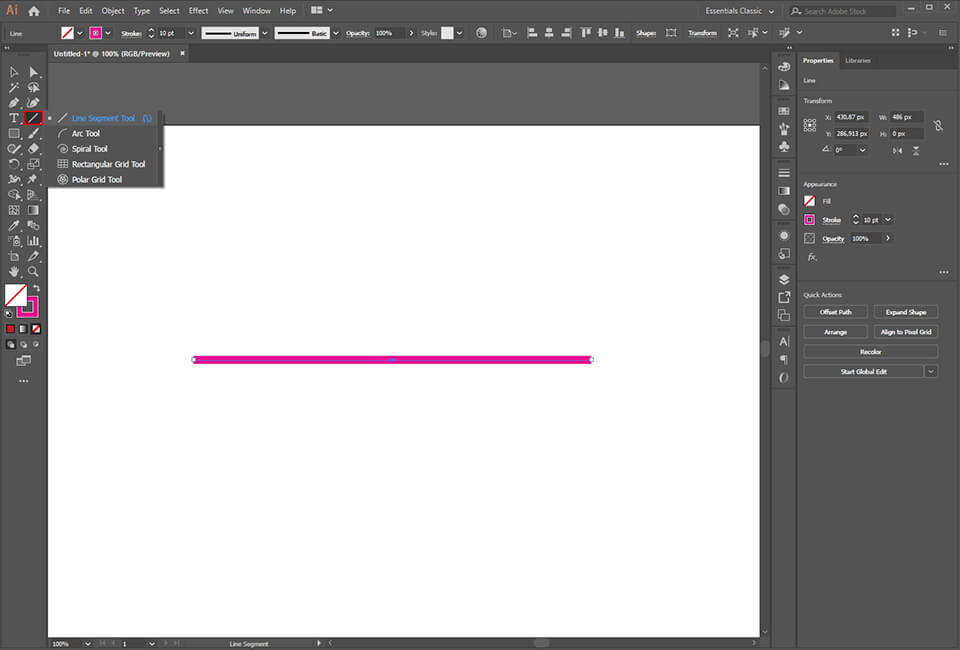 How To Draw A Straight Line In Illustrator - Gearboot7