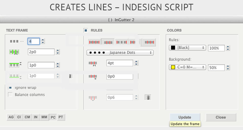 Where is the scripts panel in indesign image