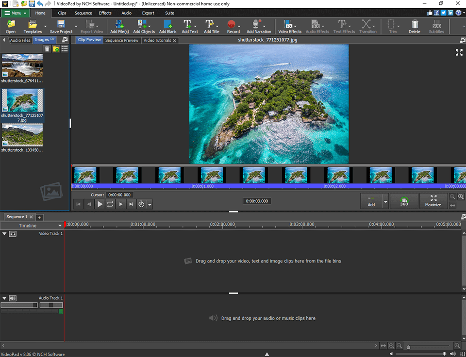 nch video editor edit duration of clip