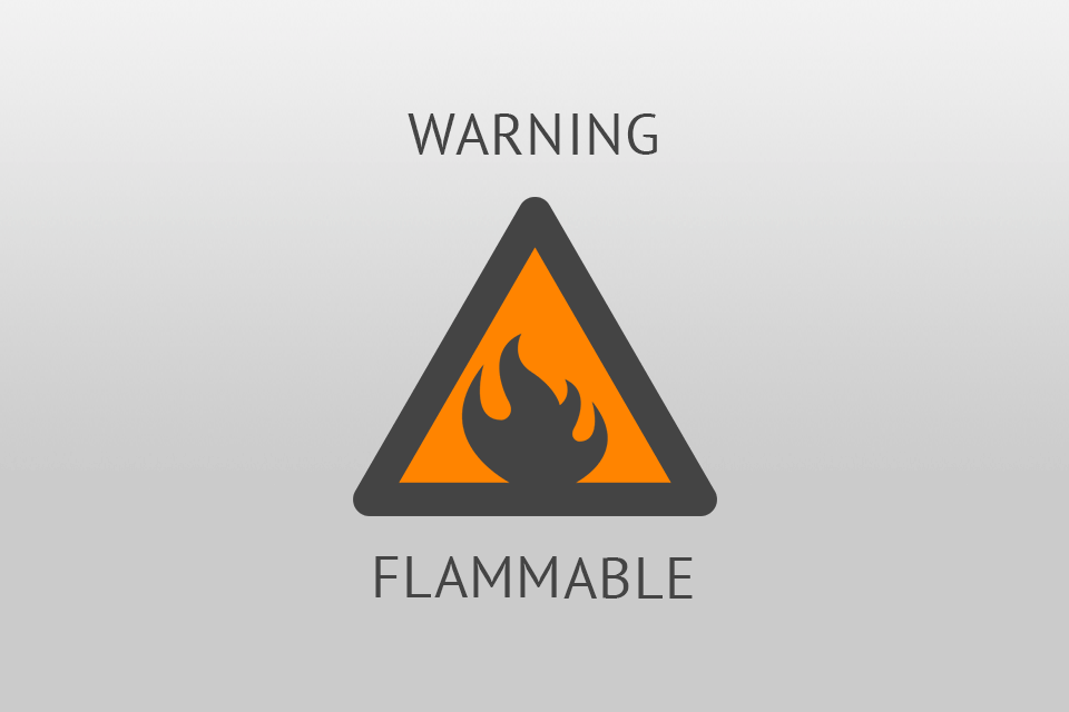  fotografía de advertencia de incendio inflamable