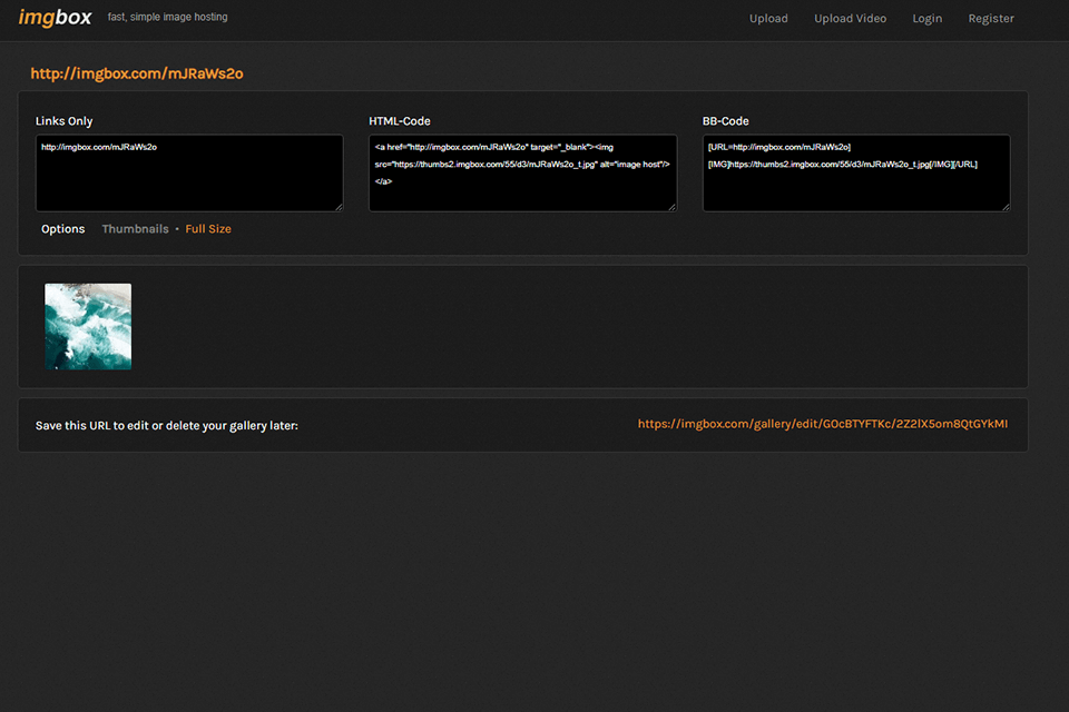 imgbox interface
